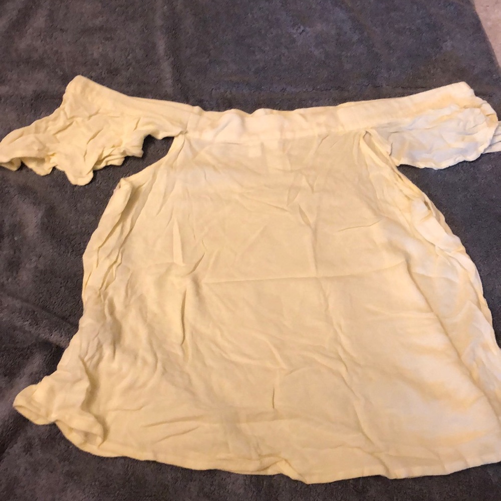 Off shoulder yellow blouse